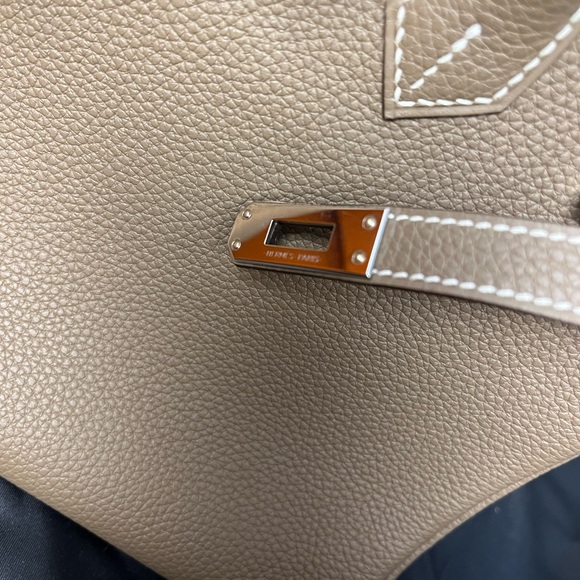 Authentic Hermes birkin25 etoupe stamp B. - Picture 12 of 16